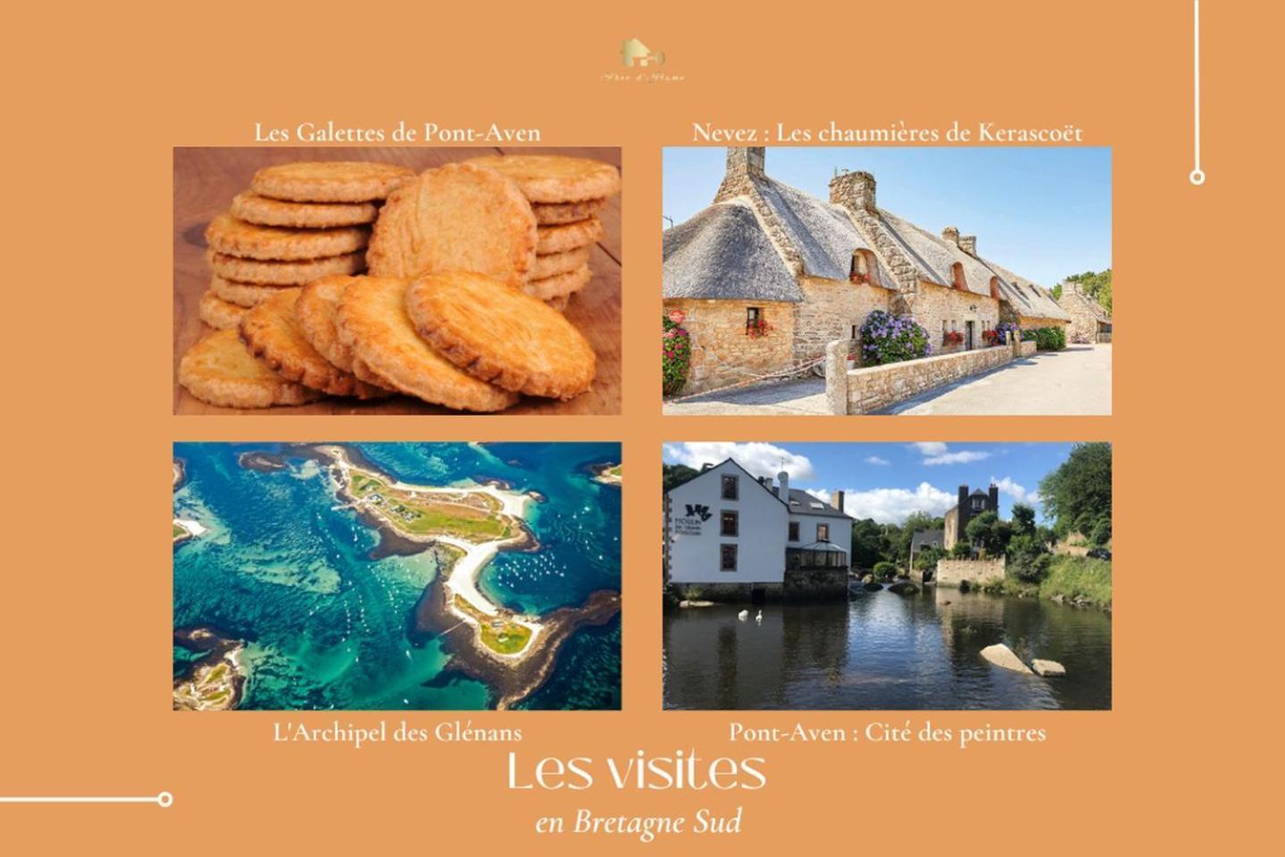 Keraven, Charmante Maisonnette, Piscine Commune 1-4 Personnes มูเอลอง-ซูร์-แมร์ ภายนอก รูปภาพ